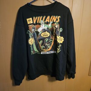 Disney Black Villains Graphic Crewneck Sweater